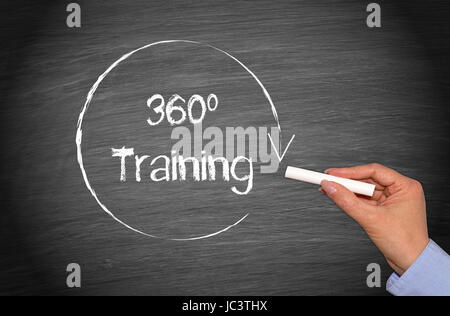 360 gradi di formazione - Concetto di affari Foto Stock
