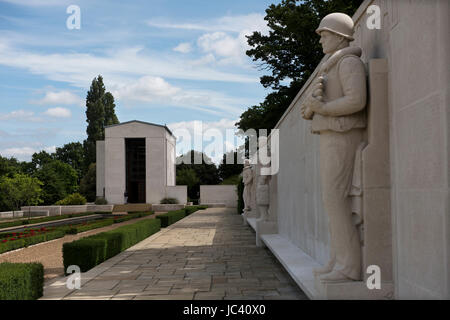 Cambridge cimitero americano a Madingley, Cambridgeshire, Inghilterra, Regno Unito. Giugno 2017 Wikipeadia sotto: Cambridge American Cimitero e memoriale è un cemete Foto Stock