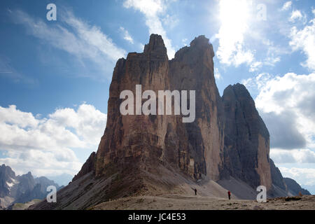 Tre Cime di Lavaredo, Dolomiti, Italia. Foto Stock