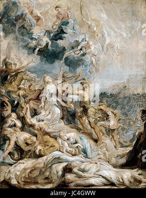 Peter Paul Rubens - il martirio di Santa Ursula e undici mille Maiden Foto Stock