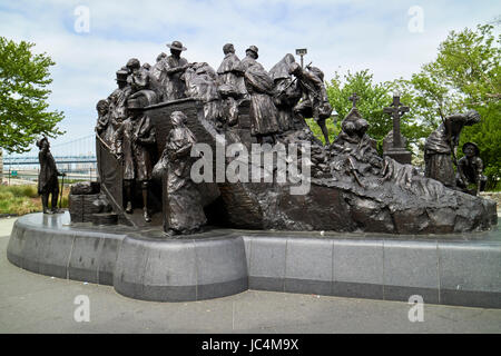 Immigrazione irlandese memorial Philadelphia STATI UNITI D'AMERICA Foto Stock