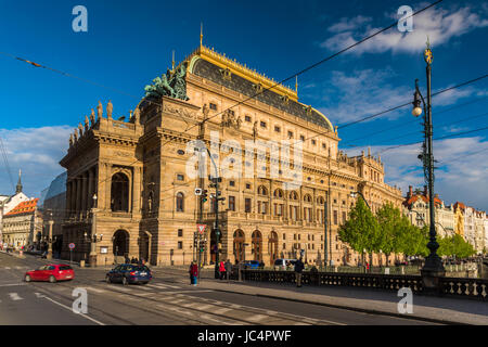 Teatro Nazionale di Praga, Boemia, Repubblica Ceca Foto Stock