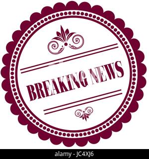 Timbro viola con le ultime notizie . Immagine che mostra il concetto di immagine Foto Stock