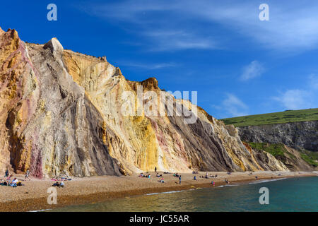 Allume Bay sands, Isle of Wight, Regno Unito Foto Stock