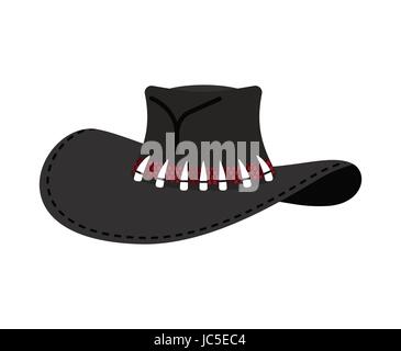 Il cappello da cowboy isolato. Australian Crocodile Hunter Cap Illustrazione Vettoriale