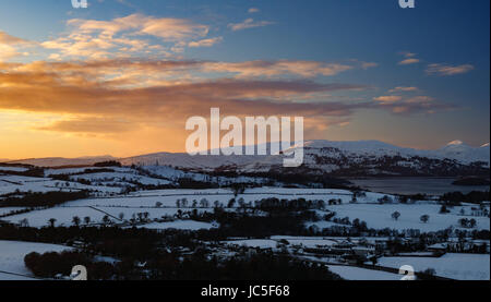 Inverno vista dal Duncryne (l'gnocco), Gartocharn, West Dunbartonshire, Scozia Foto Stock