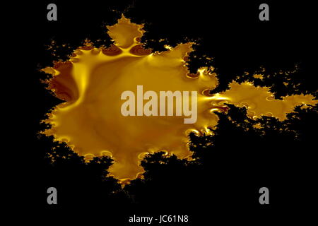 Oro fuso. Frattale. 3D illustrazione Foto Stock