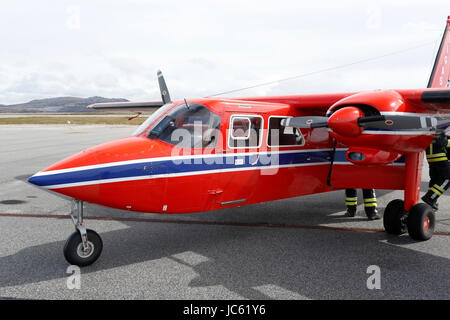 Isole Falkland Governo Air Service (FIGAS) Britten-Norman Islander aeromobile Foto Stock