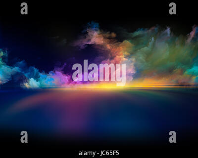 Rive della serie dei sogni. Gioco di colori e sfumature sul tema dell'arte, di creatività e di immaginazione e progettazione Foto Stock