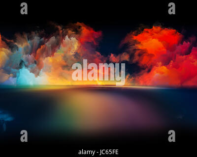 Rive della serie dei sogni. Gioco di colori e sfumature sul tema dell'arte, di creatività e di immaginazione e progettazione Foto Stock