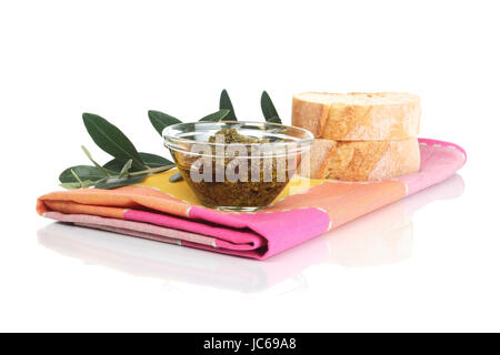 Geesthacht, pesto con pane, Pesto mit Brot Foto Stock