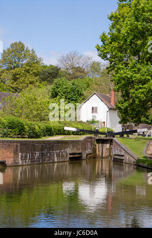 La Stratford upon Avon Canal a Kingswood Junction, Lapworth, Warwickshire, Inghilterra, Regno Unito Foto Stock