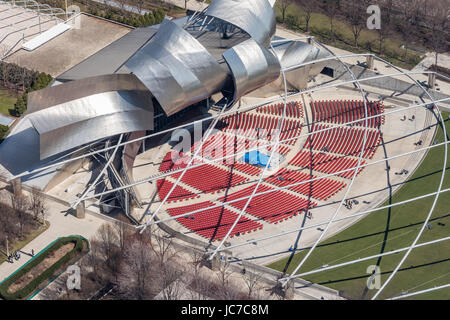 Jay Pritzker Pavilion dall'aria Foto Stock