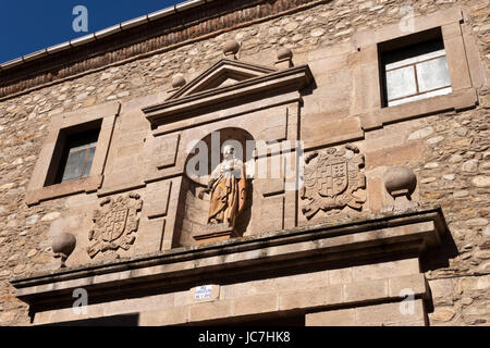 Particolare della facciata di San Giuseppe convento di Villafranca del Bierzo, Castiglia e Leon, Spagna. Foto Stock