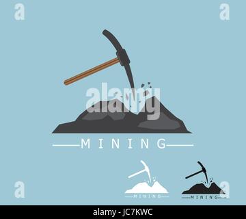 Il logo di data mining concetto illustrazione vettoriale Illustrazione Vettoriale