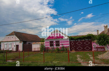 Tipico villaggio in Transilvania,Romania Foto Stock