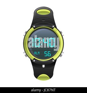 Orologio sportivo isolati su sfondo bianco Illustrazione Vettoriale