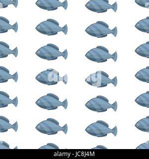 Seamless pesce vintage disegni pattern, illustrazione vettoriale. Incisione di stile di vita del mare sullo sfondo. Elemento retrò per il vostro design. Illustrazione Vettoriale