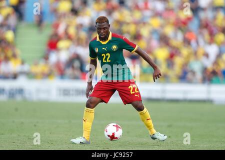 Getafe, Spagna. Xiii Giugno, 2017. Jonathan Ngwem (CMR) Calcio/Calcetto : internazionale amichevole tra Colombia 4-0 Camerun presso il Colosseo Alfonzo Perez a Getafe, Spagna . Credito: Mutsu Kawamori/AFLO/Alamy Live News Foto Stock