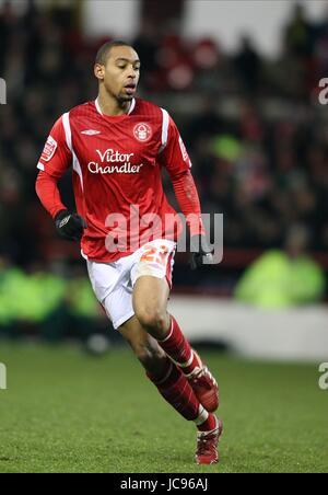 DEXTER BLACKSTOCK Nottingham Forest FC MASSA città di Nottingham Inghilterra 02 Gennaio 2010 Foto Stock