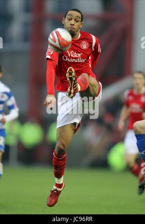 DEXTER BLACKSTOCK Nottingham Forest FC MASSA città di Nottingham Inghilterra 16 Gennaio 2010 Foto Stock