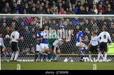 SCOTT DANN punteggi Derby County v BIRMINGHAM CITY PRIDE PARK Derby Inghilterra 13 Febbraio 2010 Foto Stock