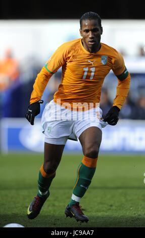 DIDIER DROGBA LA COSTA D AVORIO Loftus Road Stadium Londra Inghilterra 03 Marzo 2010 Foto Stock