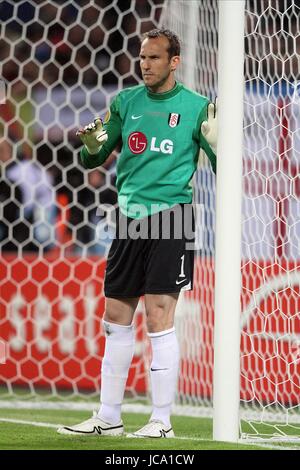 MARK SCHWARZER Fulham FC Fulham FC HSH Nordbank Arena Amburgo Germania 12 Maggio 2010 Foto Stock