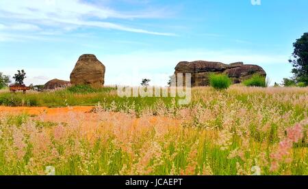 Agosto 09,2016 - Chaiyaphum, Tailandia : Mor Hin Khao o Stonehenge di Thailandia a Phulaenkha National Park, Chaiyaphum provincia, Thailandia Foto Stock