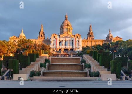 Piazza di Spagna o Plaça de Espanya, Barcellona, Spagna Foto Stock