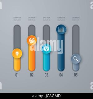 Emplate per ciclo, schema grafico, presentazione Illustrazione Vettoriale