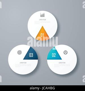 Emplate per ciclo, schema grafico, presentazione Illustrazione Vettoriale