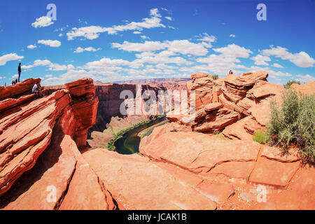 Vicino a piegare a ferro di cavallo, Glen Canyon National Recreation Area, Arizona, Stati Uniti d'America Foto Stock