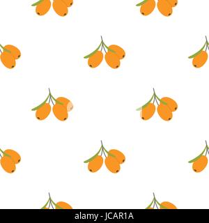 Fresco del mare frangola ramo piatto di pattern Illustrazione Vettoriale