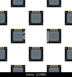 Moderne CPU multicore pattern flat Illustrazione Vettoriale