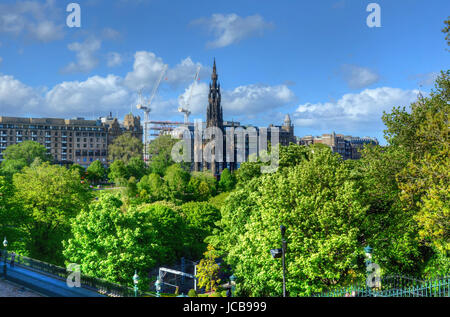 Vista di Edimburgo, Scozia, Regno Unito. Foto Stock