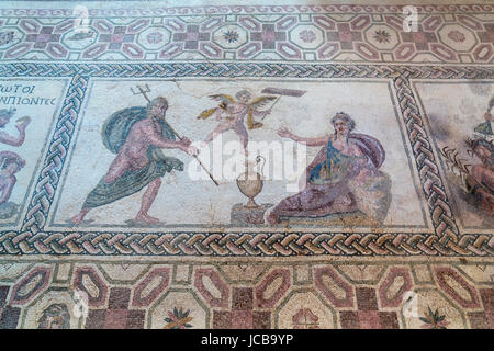 Paphos parco archeologico, mosaici, zona porto, aeroporto di Paphos, Cipro Foto Stock