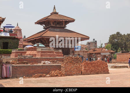 Dopo il terremoto del 2015 in Patan Durbar Square,Nepal,Patan,Asia dopo il terremoto del 2015 Foto Stock