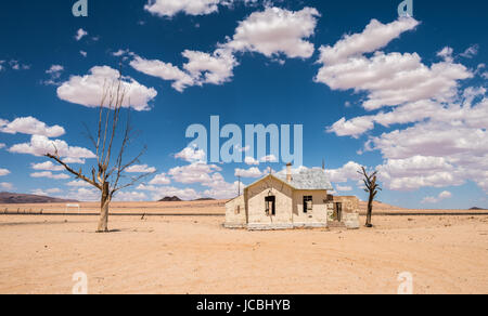 Abbandonata la stazione ferroviaria di Garub nel deserto, Namibia Foto Stock