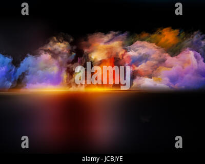 Rive della serie dei sogni. Gioco di colori e sfumature sul tema dell'arte, di creatività e di immaginazione e progettazione Foto Stock