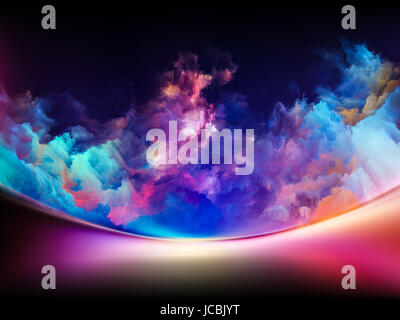 Impossibile Alba serie. Gioco di colori e sfumature sul tema dell'arte, di creatività e di immaginazione e progettazione Foto Stock