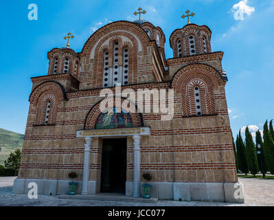 Trebinje, Bosnia Erzegovina - 28 Maggio 2017 - Hercegovačka Gračanica, un Serbo monastero ortodosso situato sulla collina Crkvina a Trebinje, Bosnia Foto Stock