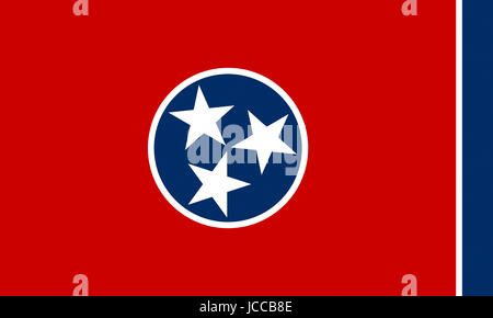 Illustrazione di un flag di stato del Tennessee in America Foto Stock