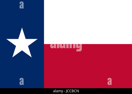 Illustrazione di un flag di stato del Texas in America Foto Stock