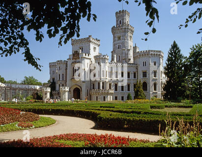 Castello Hluboka nella Repubblica Ceca Foto Stock