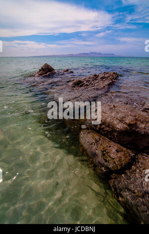 Il lato est di TECOLOTE BEACH, La Paz Baja California Sur Messico Foto Stock