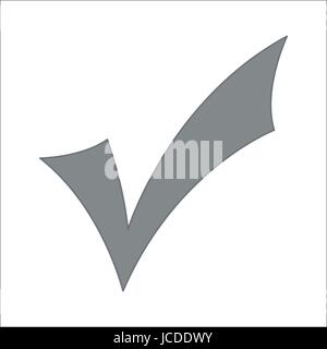 segno di spunta grigio Illustrazione Vettoriale