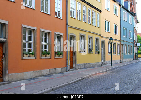 Case colorate in Hannover Germania Foto Stock