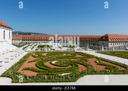 Il giardino barocco sulla collina del castello di Bratislava Foto Stock