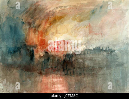 Joseph Mallord William Turner - la bruciatura del case del Parlamento Foto Stock